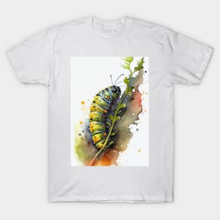 Caterpillar watercolor art T-Shirt